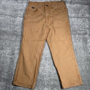 Tyndale Pants Men's 37x28 Brown Duck Canvas Carpenter Utility Flame Resistant FR